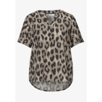 Street One Splitneck Blouse with Turn Up Timeless Beige