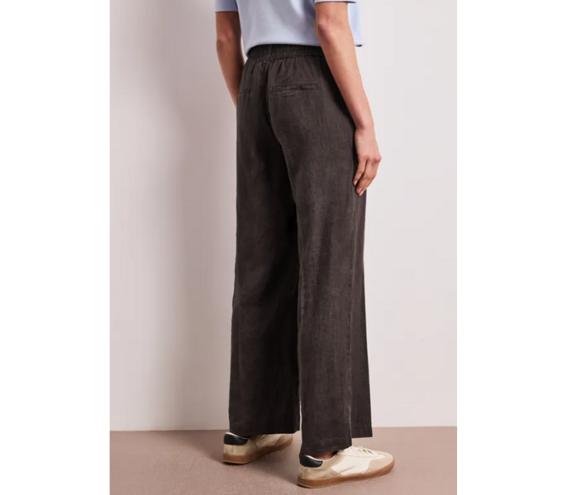 Street One Wide Leg Buttons High Waist Espresso Brown