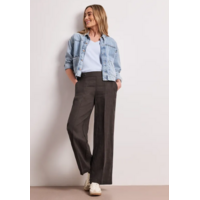 Street One Wide Leg Buttons High Waist Espresso Brown