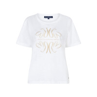 Red Button Tee Temmy Butterfly White Butteryellow