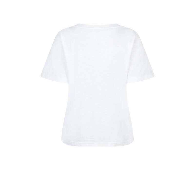 Red Button Tee Temmy Butterfly White Butteryellow