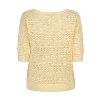 Red Button Sweet Ajour Butter Yellow