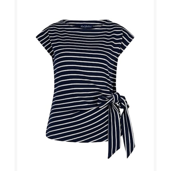 Red Button Terry Stripe with Knot 