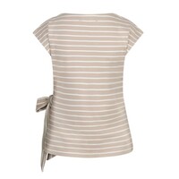 Red Button Terry Stripe with Knot Pebble