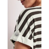 Street One Basic Shirt with Decobuttons Espresso Brown