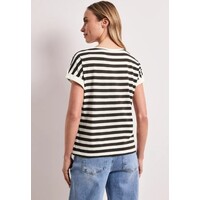 Street One Basic Shirt with Decobuttons Espresso Brown