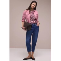 Street One Printed Basic Shirt with Deco Button Minimal Rose