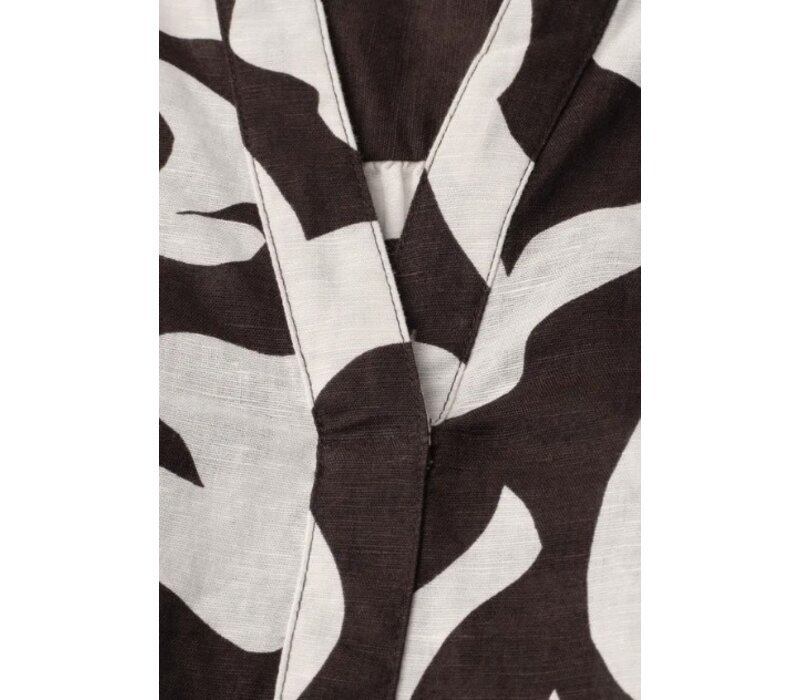 Street One Splitneck Tunic Blouse Espresso Brown