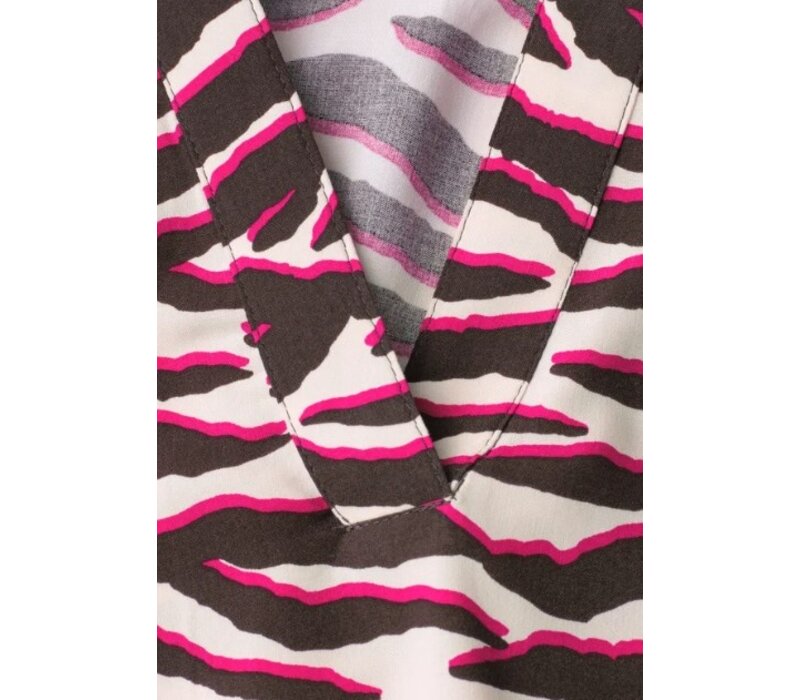 Street One Splitneck Blouse with Turn Up Minimal Rose