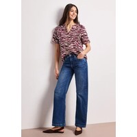 Street One Splitneck Blouse with Turn Up Minimal Rose