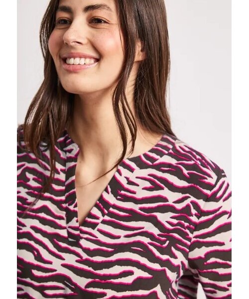 StreetOne Street One Splitneck Blouse with Turn Up