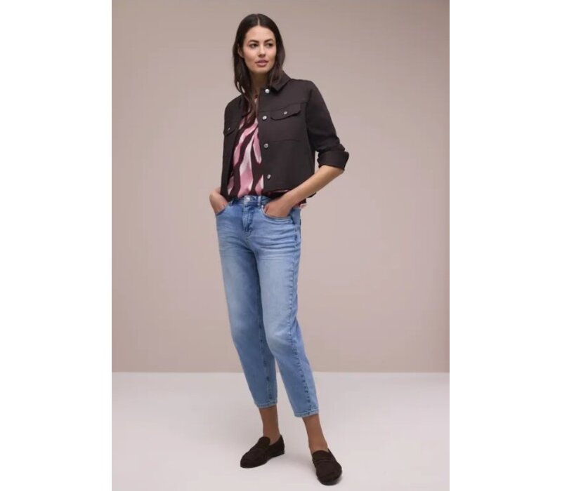 Street One Roundneck Shirtblouse with Tape Deta Clouded Blush