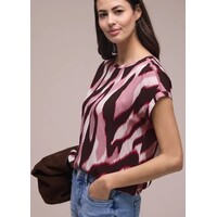 Street One Roundneck Shirtblouse with Tape Deta Clouded Blush