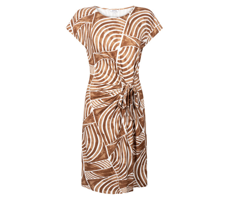 Zoso Printed Dress Summer Camel