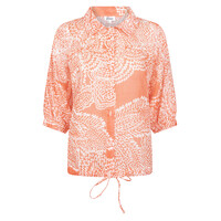 Zoso Printed Woven Blouse Coral