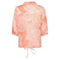 Zoso Printed Woven Blouse Coral
