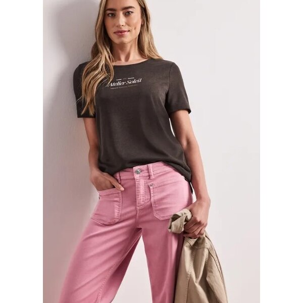 Street One Partprint Shirt with Short Sleeve 