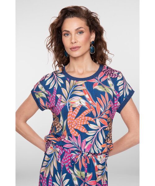 Geisha Geisha T-Shirt with Rib Jersey