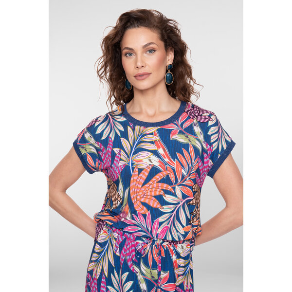 Geisha T-Shirt with Rib Jersey 