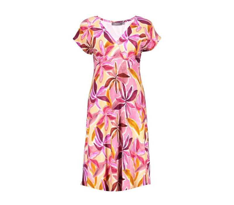Geisha Dress V-Neck Short Jersey Purple Pink