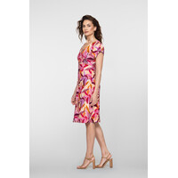 Geisha Dress V-Neck Short Jersey Purple Pink