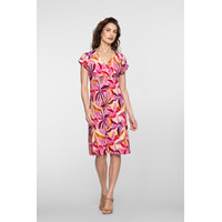 Geisha Dress V-Neck Short Jersey Purple Pink