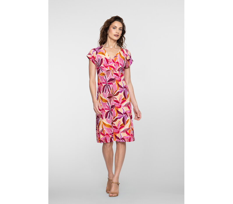 Geisha Dress V-Neck Short Jersey Purple Pink