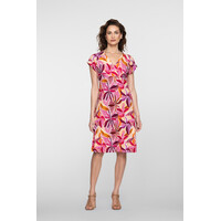 Geisha Dress V-Neck Short Jersey Purple Pink