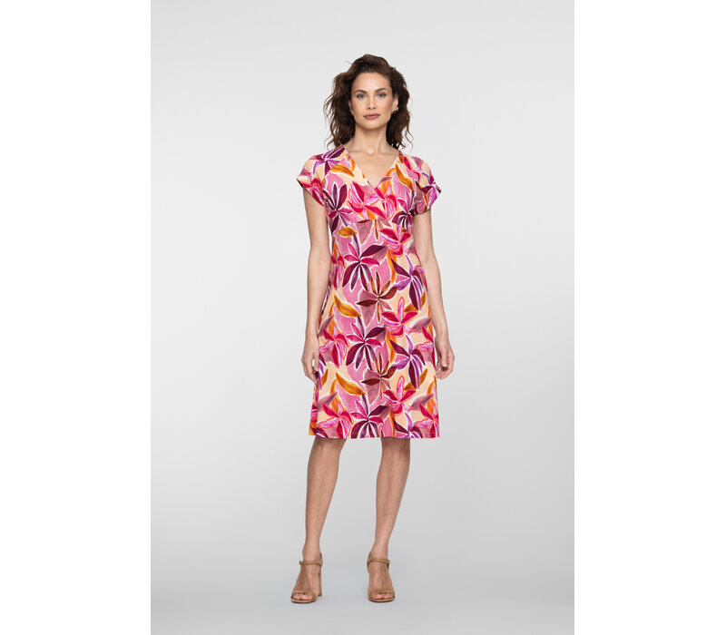 Geisha Dress V-Neck Short Jersey Purple Pink