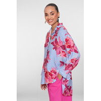 Geisha Blousestripe & print Blue Off White Pink