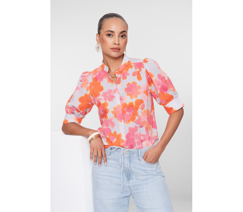 Geisha Blouse Orange Pink