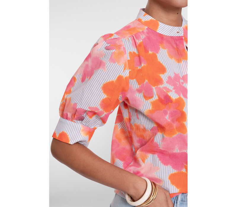 Geisha Blouse Orange Pink