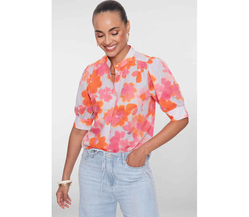 Geisha Blouse Orange Pink