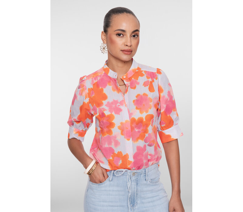 Geisha Blouse Orange Pink