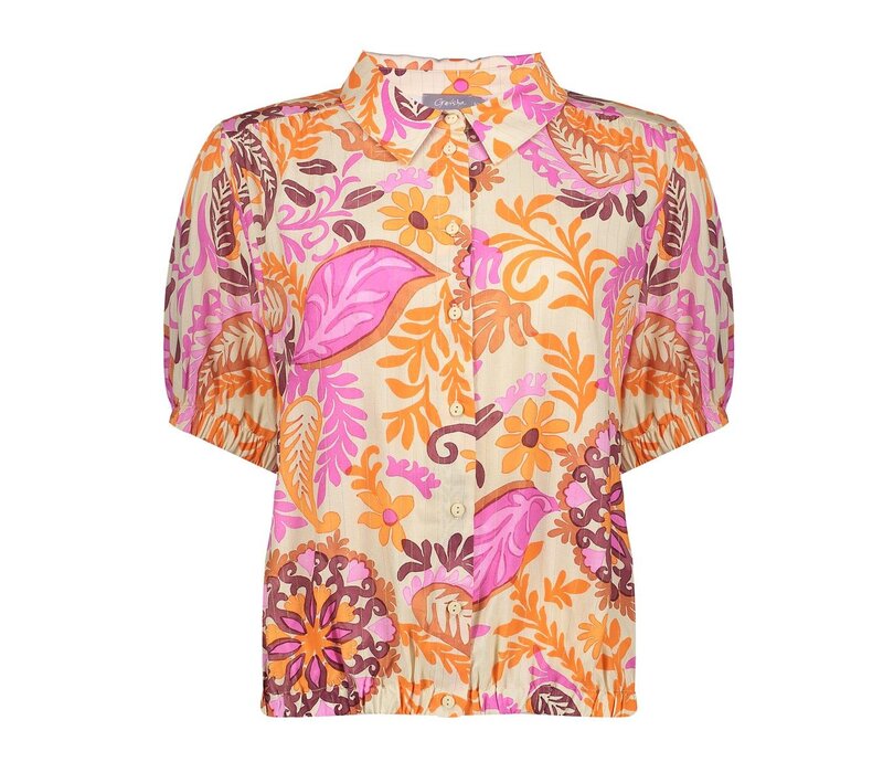 Geisha Blouse Orange Pink Sand