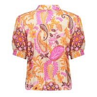 Geisha Blouse Orange Pink Sand