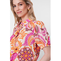 Geisha Blouse Orange Pink Sand