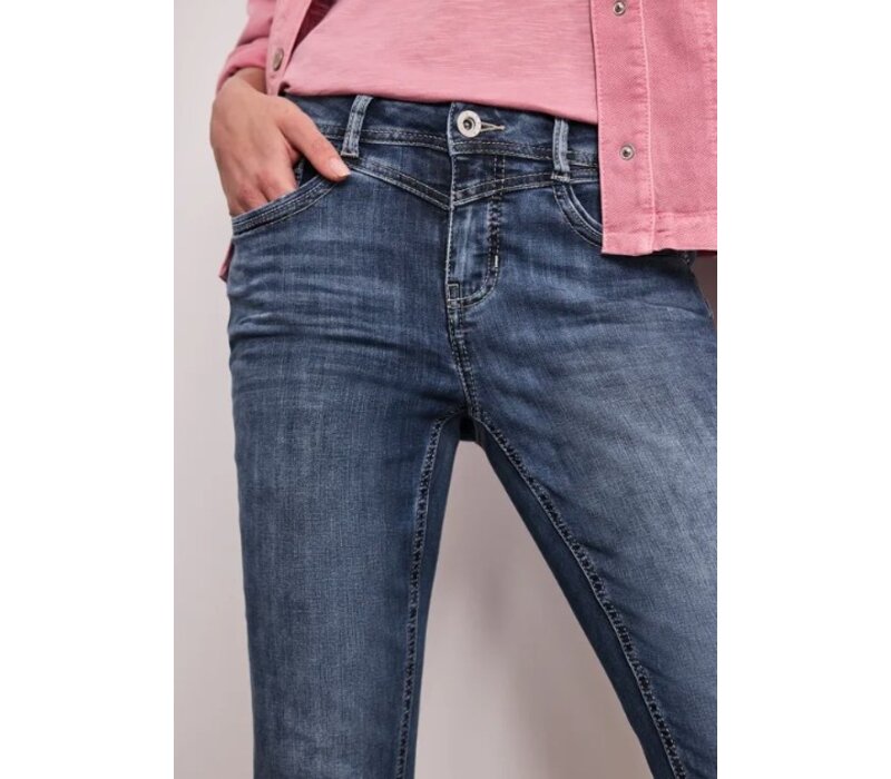 Street One Style Jane Mid Waist Authetic Dark Blue