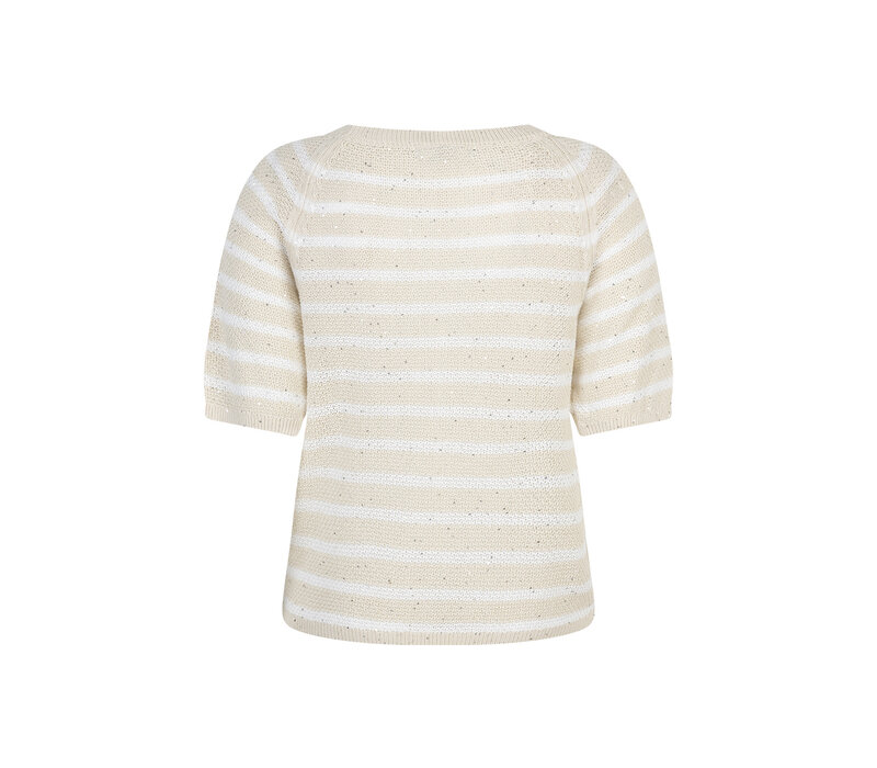 Red Button Sweet Stripe & Sequins Pearl Darkblue