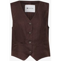 Street One Short Button Vest Espresso Brown