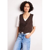 Street One Short Button Vest Espresso Brown