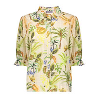 Geisha Blouse Sand Orange Green