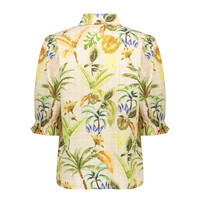 Geisha Blouse Sand Orange Green