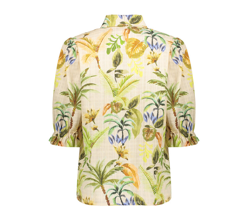 Geisha Blouse Sand Orange Green