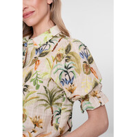 Geisha Blouse Sand Orange Green