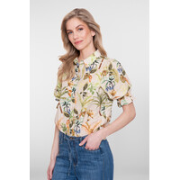 Geisha Blouse Sand Orange Green