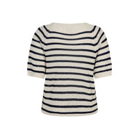 Red Button Sweet Stripe & Sequins Pearl Darkblue
