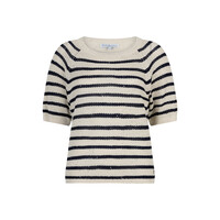Red Button Sweet Stripe & Sequins Pearl Darkblue