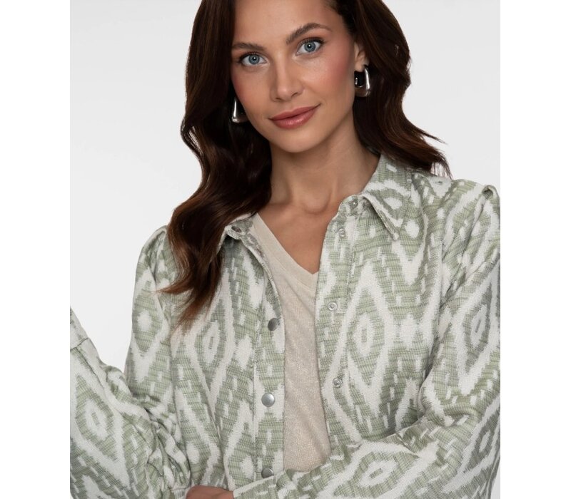 Geisha Jacket Green Off White