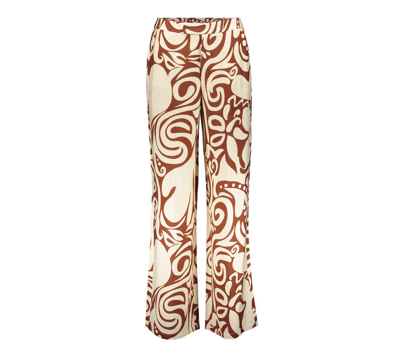 Geisha Pant Bi-Color Ecru Tabacco